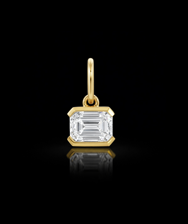 Half Bezel Lab Diamond Charm