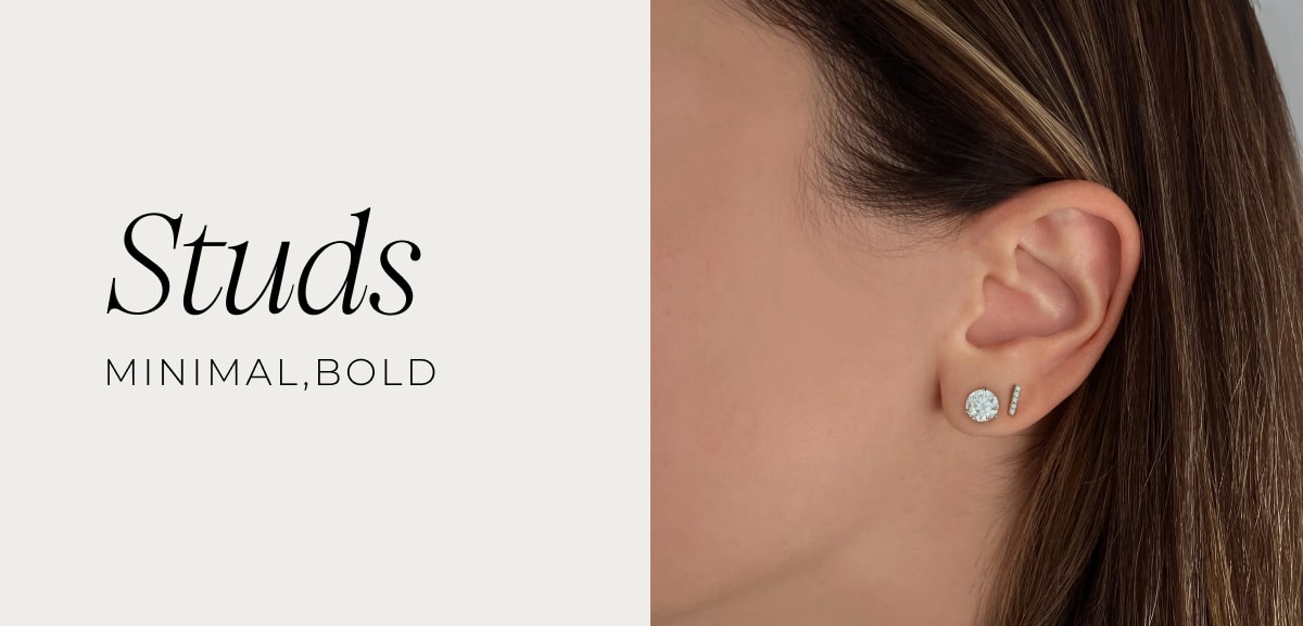 Studs. Minimal, Bold. Shop Now