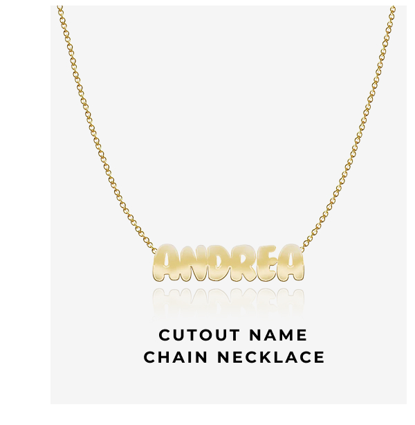 Cutout Name Chain Necklace