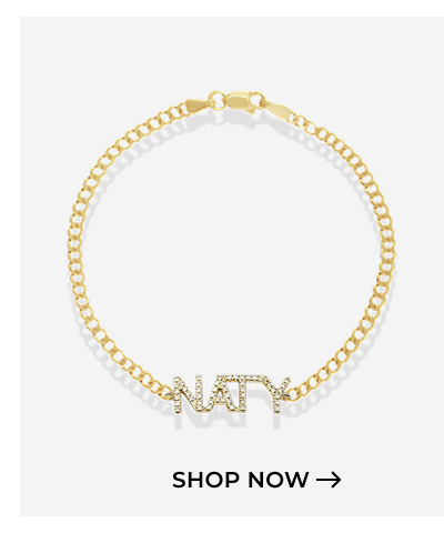 Pave Name Flat Cuban Bracelet