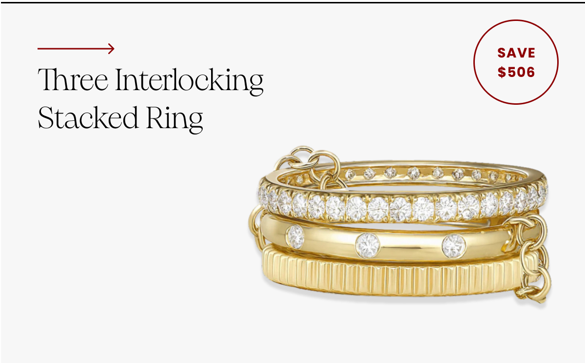 Three Interlocking Stacked Ring