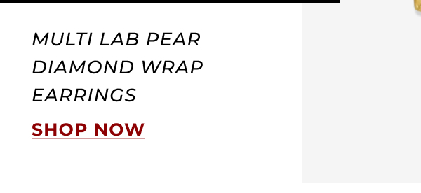 Multi Lab Pear Diamond Wrap Earrings