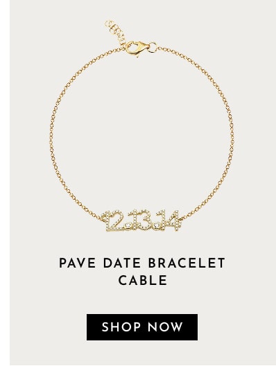 Pave Date Bracelet cable