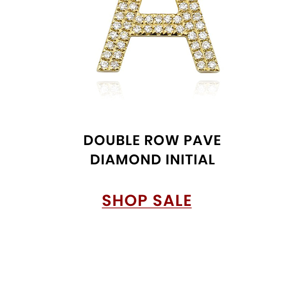 Double Row Pave Diamond Initial