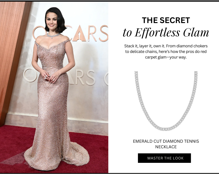 Emerald Cut Diamond Tennis Necklace