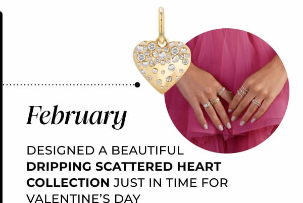 FEBRUARY. Designed a beautiful Dripping Scattered Heart collection just in time for Valentine's day