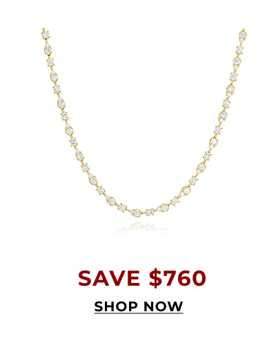 Illusion Spaced Multi Shape Paperclip Necklace