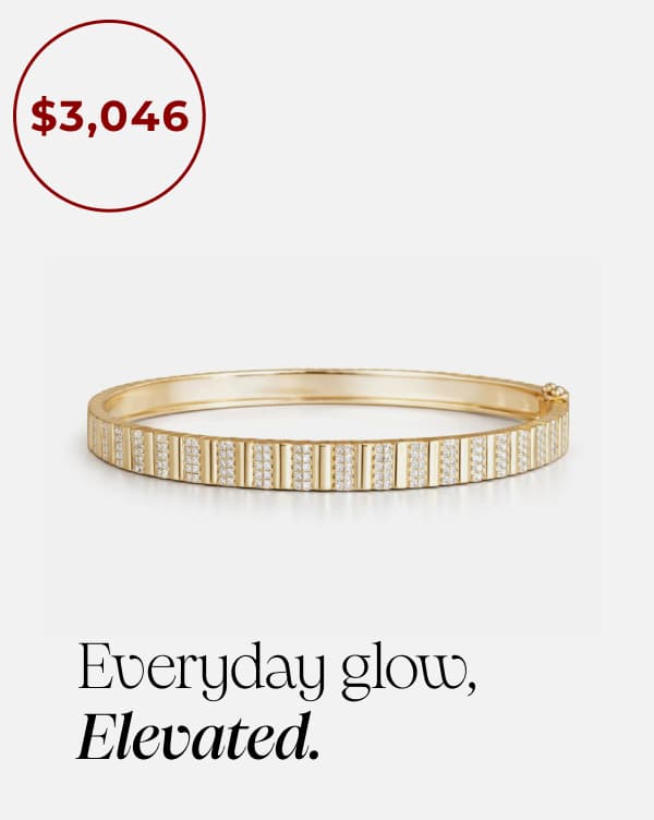 Golden Spaced Pave Bangle