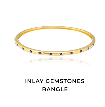 Inlay Gemstones Bangle