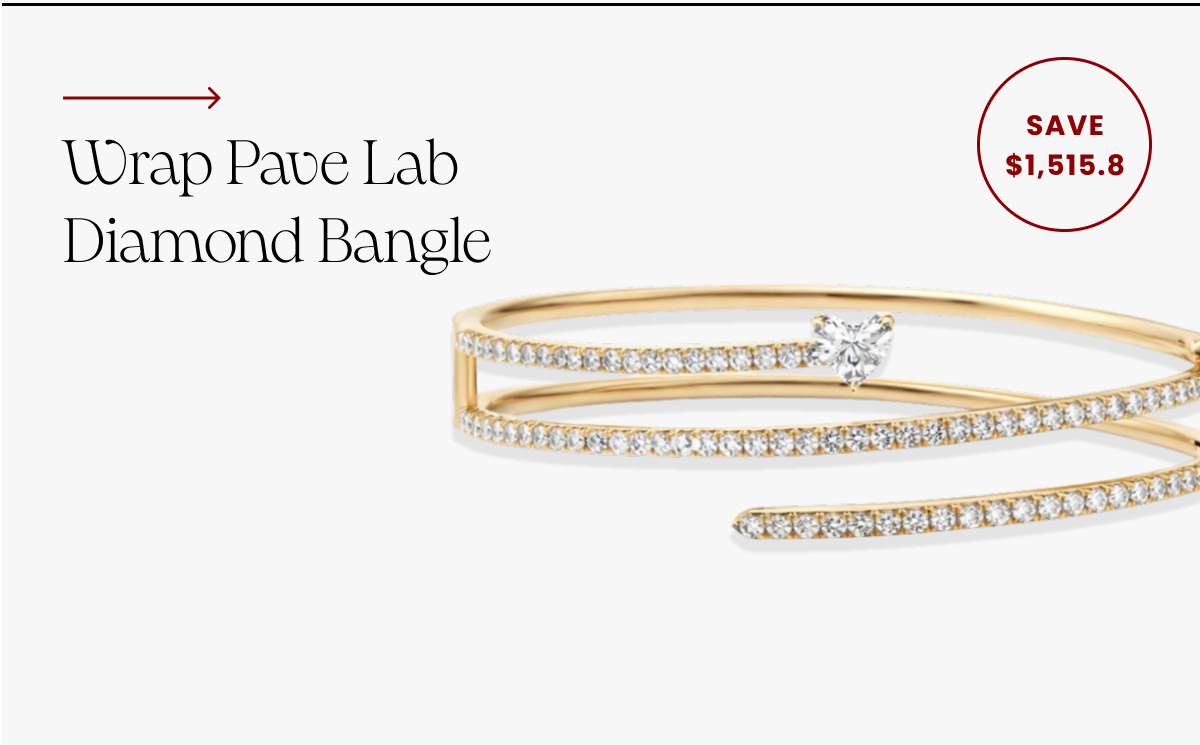 Wrap Pave Lab Diamond Bangle
