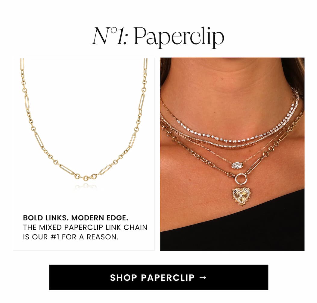 N°1: Paperclip. Mixed Paperclip Link Chain