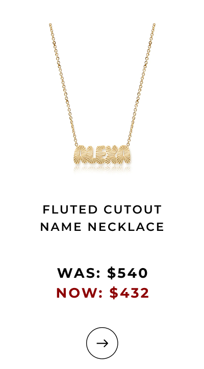 Fluted Cutout Name Necklace