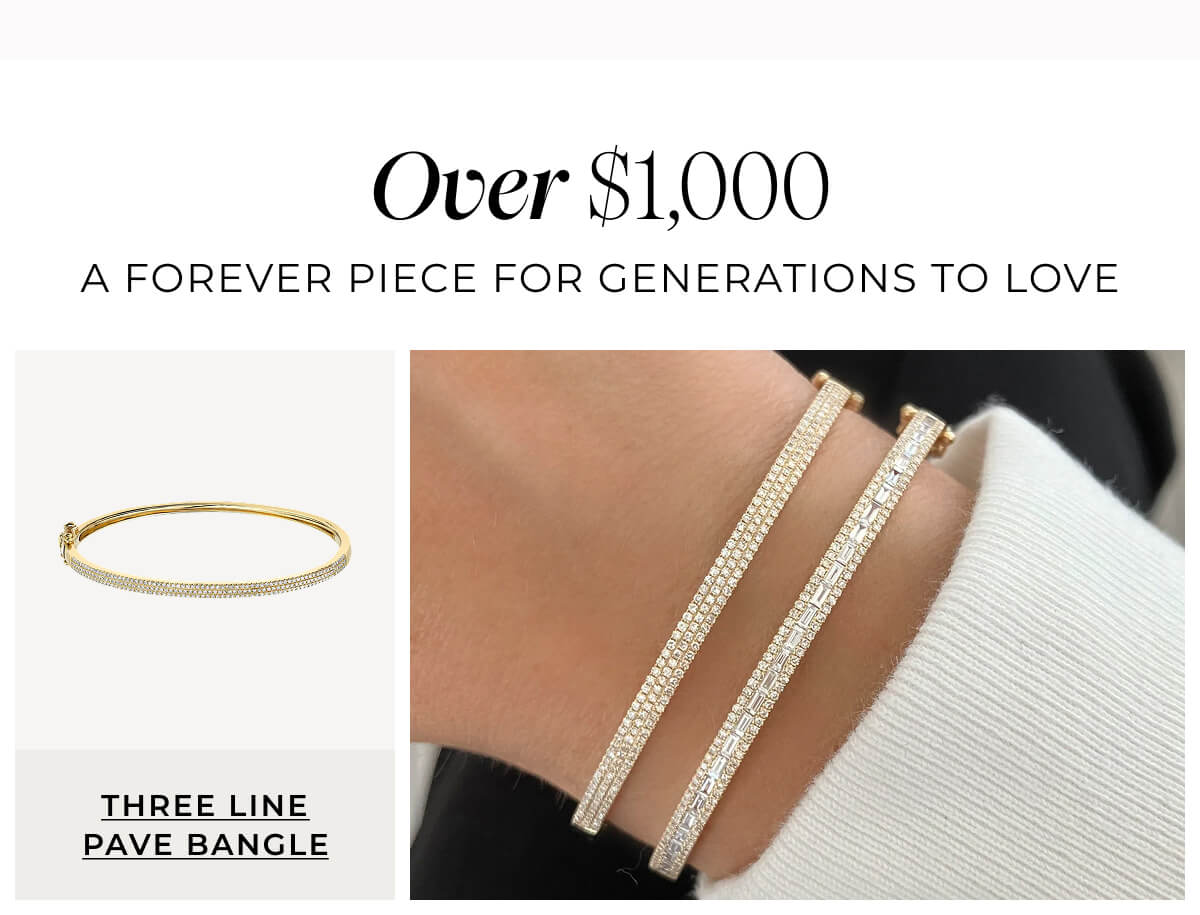 Three Line Pave Bangle