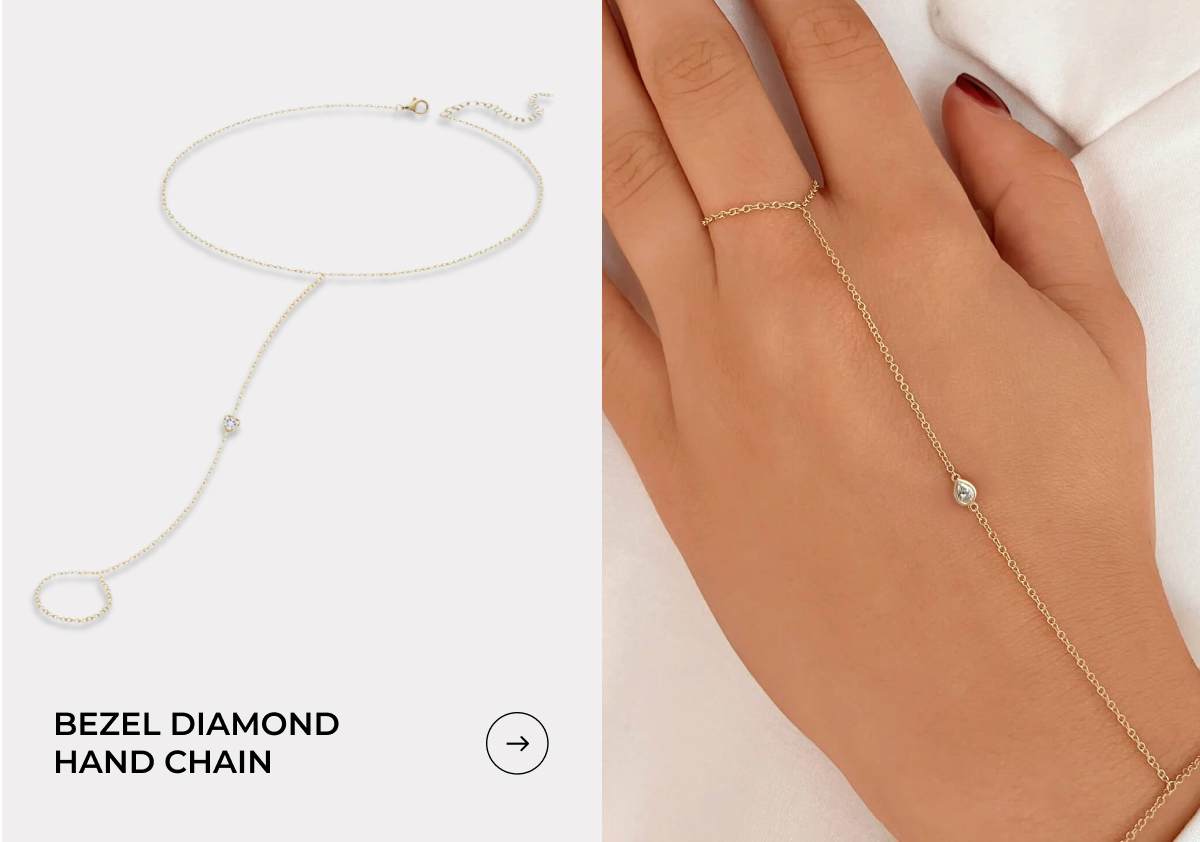 Bezel Diamond Hand Chain