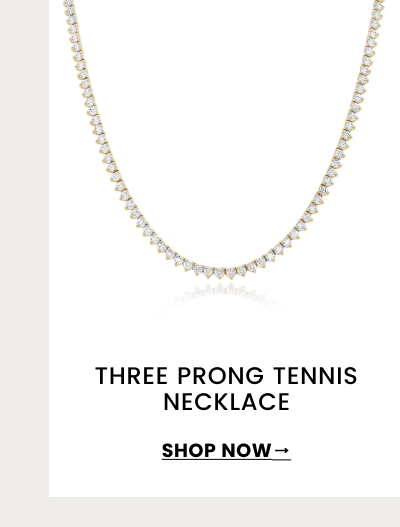 Three Prong Tennis Necklace
