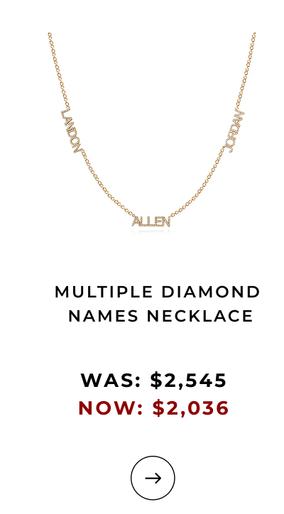 Multiple Diamond Names Necklace