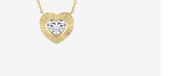 Fluted Bezel Diamond Necklace