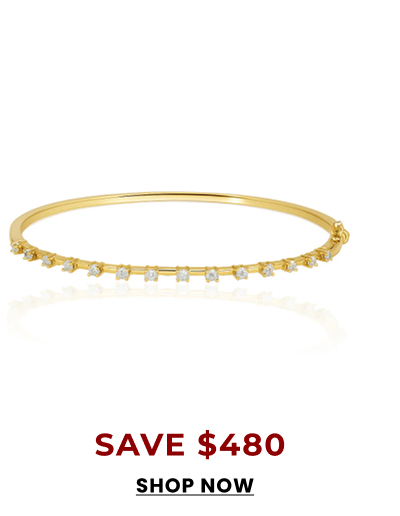 Diamond Gold Segment Bangle