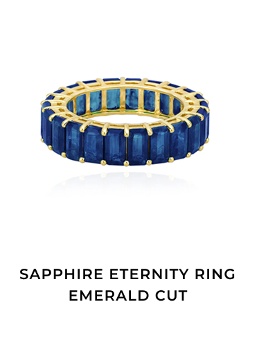 Sapphire Eternity Ring Emerald Cut
