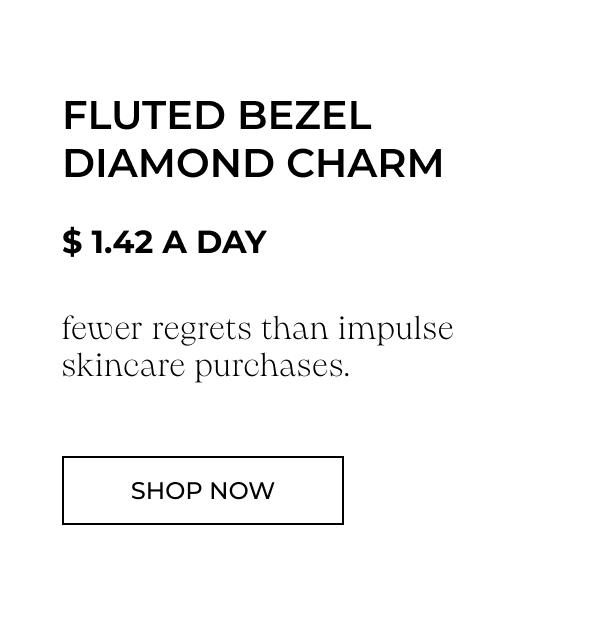 Fluted Bezel Diamond Charm