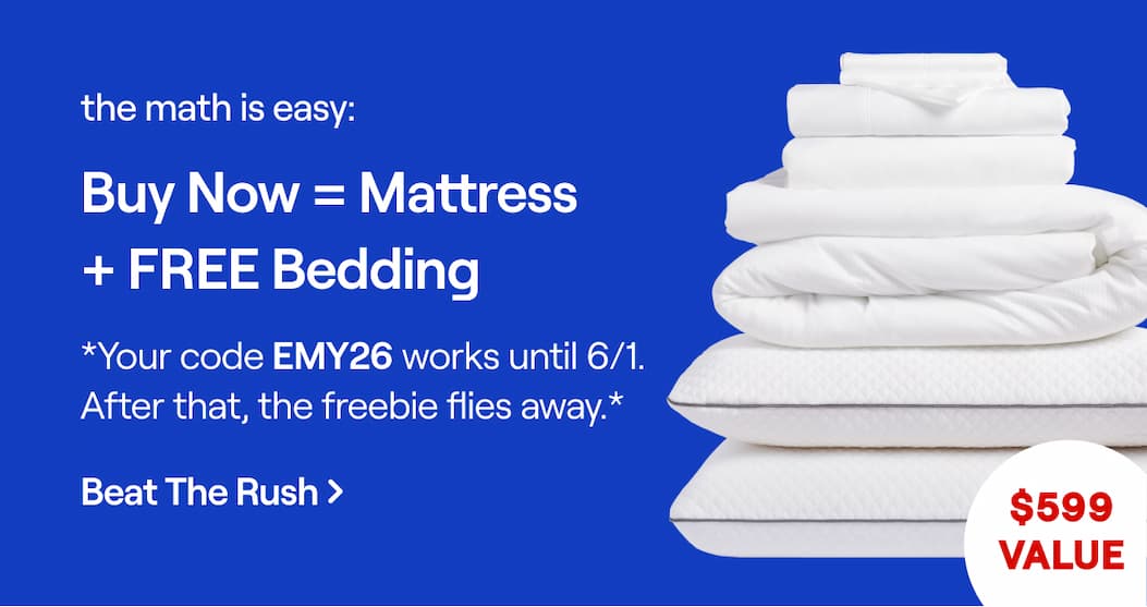 Get a Nectar mattress plus free bedding bundle — a $599 value — with code EMY26 through 6/1