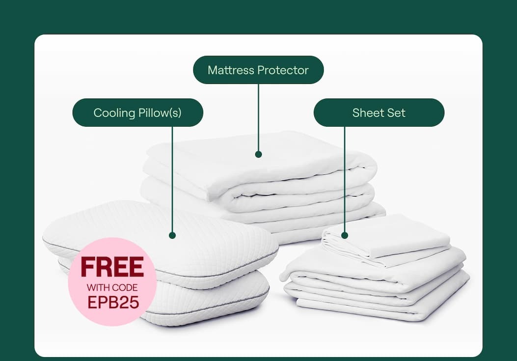 Your (future) premium Bedding Set includes: Sheets  + Pillows + Mattress Protector