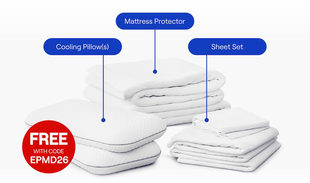 Your (future) premium Bedding Set includes: Sheets  + Pillows + Mattress Protector