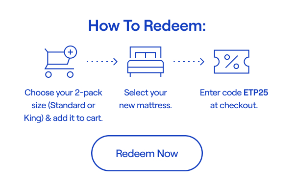 Free 2-Pack Tri-Comfort Cooling Pillow with mattress order (select Standard or King)