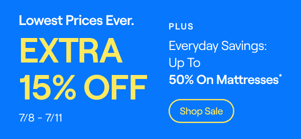 Nectar Primetime Offers: Save up to 50% on Mattresses* + Take an Extra 15% Off.