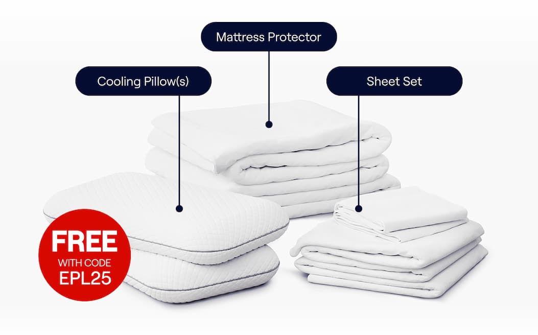 Your (future) premium  Bedding Set includes: Sheets  + Pillows + Mattress Protector