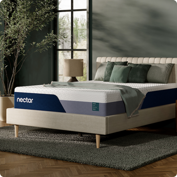Nectar Premier Memory Foam Mattress (in bedroom setting)
