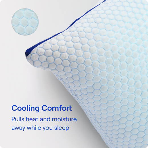 Free 2-Pack Tri-Comfort Cooling Pillow with mattress order (select Standard or King)