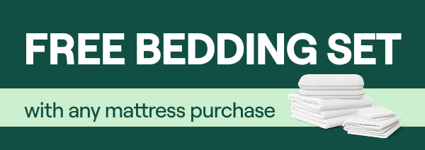FREE Bedding Set (up to $599 value) with any mattress purchase