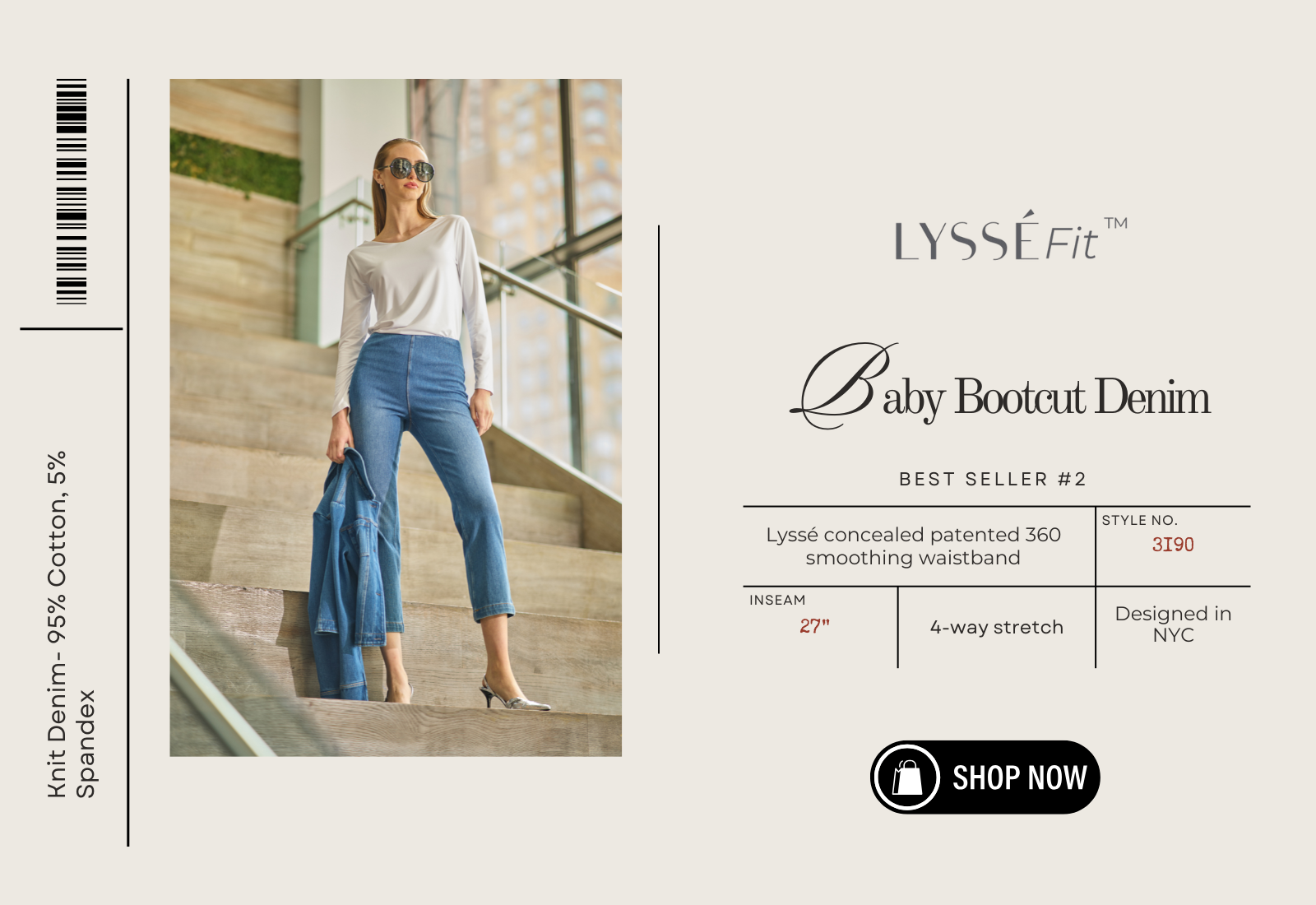 Baby Bootcut Denim (27" Inseam)