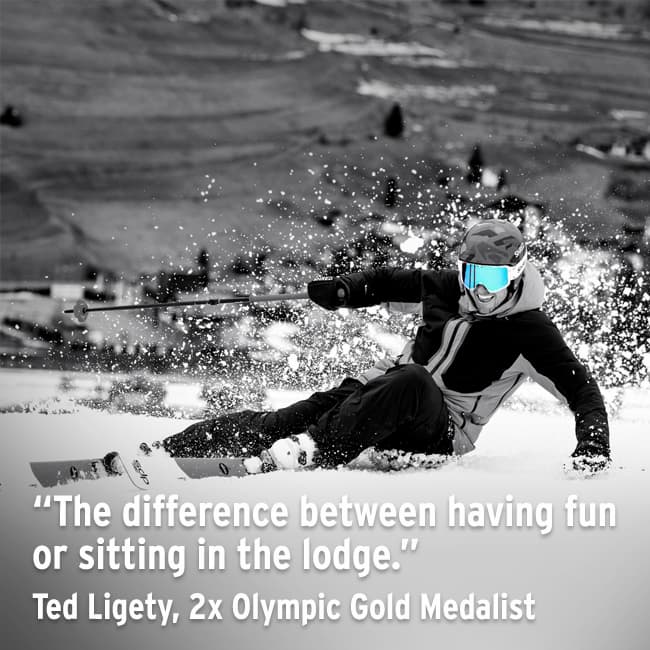 an image of a skier is skiing down a snowy hill