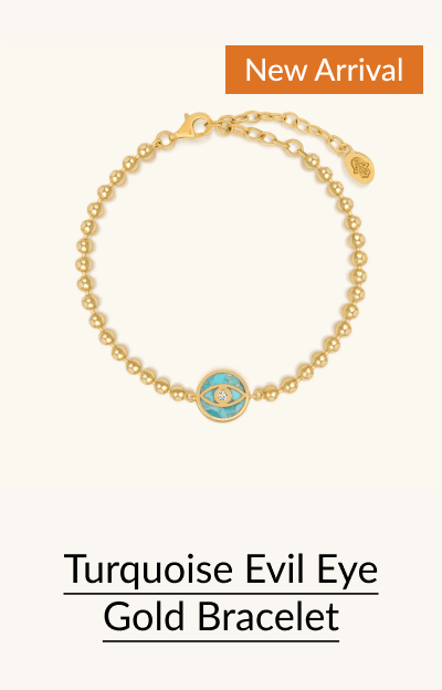 Turquoise Evil Eye Gold Bracelet