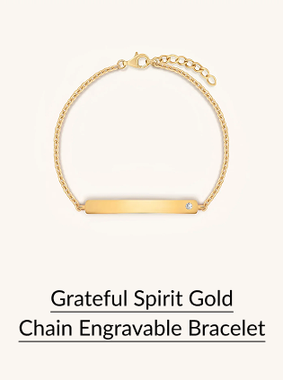 Grateful Spirit Gold Chain Engravable Bracelet