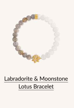 Labradorite & Moonstone Lotus Bracelet