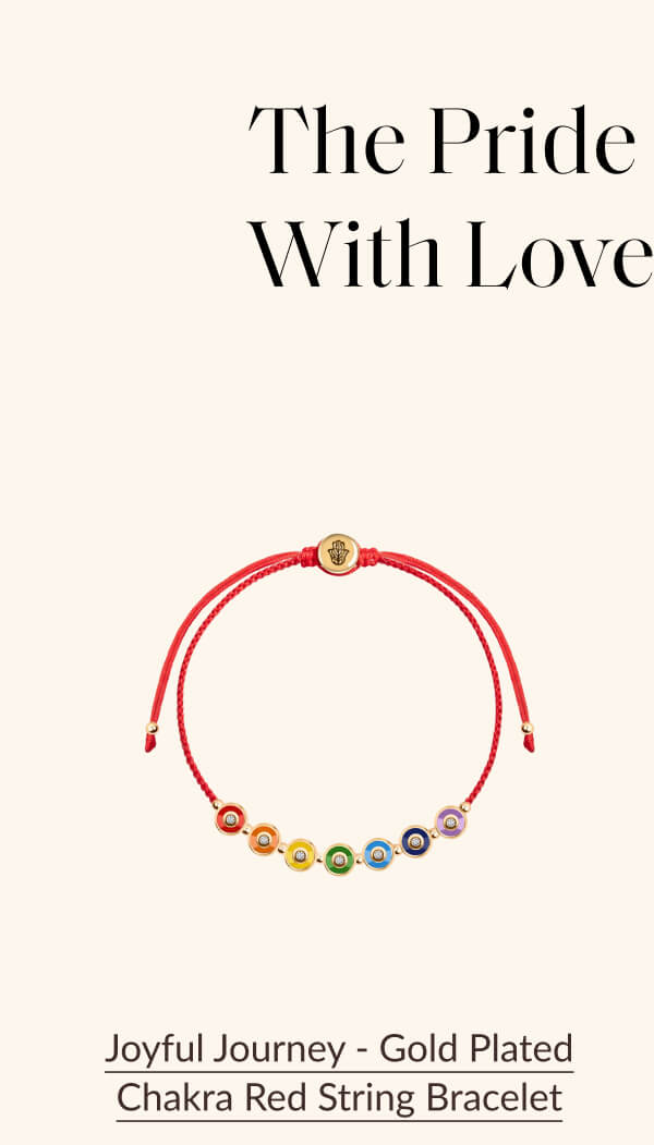Joyful Journey - Gold Plated Chakra Red String Bracelet