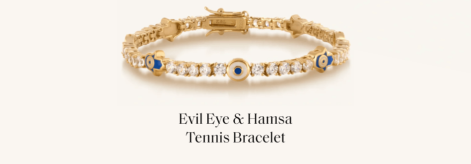 Evil Eve & Hamsa Tennis Bracelet