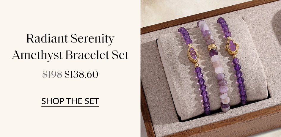 Radiant Serenity Amethyst Bracelet Set