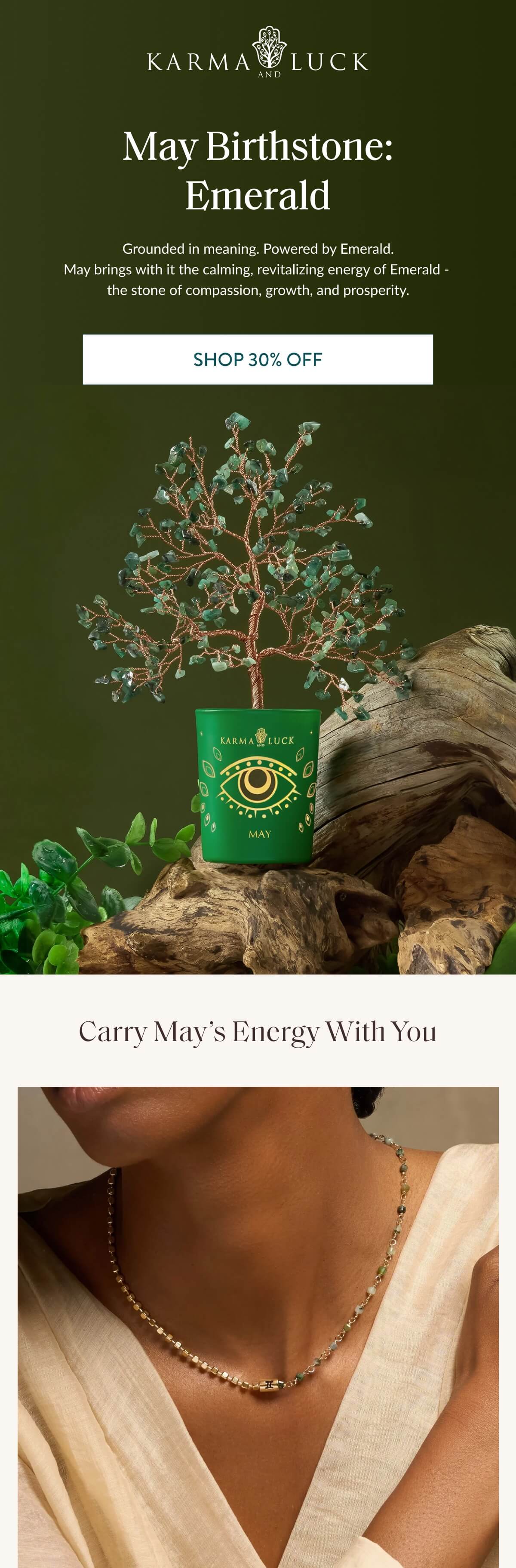 May Birthstone: Emerald - SHOP 30% OFF