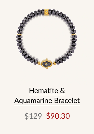 Hematite & Aquamarine Bracelet
