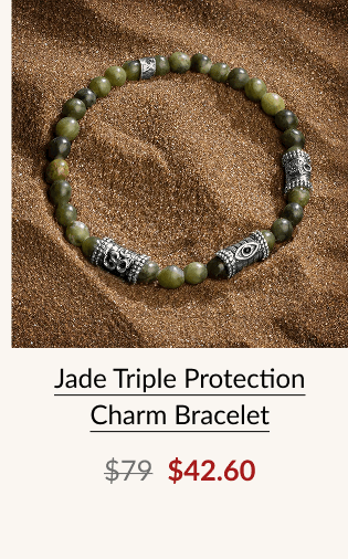 Jade Triple Protection Charm Bracelet
