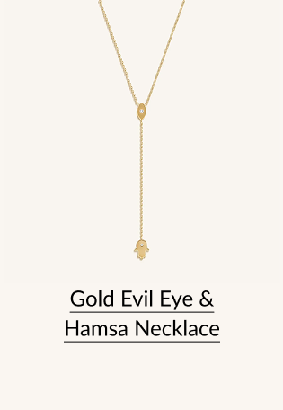 Gold Evil Eye & Hamsa Necklace