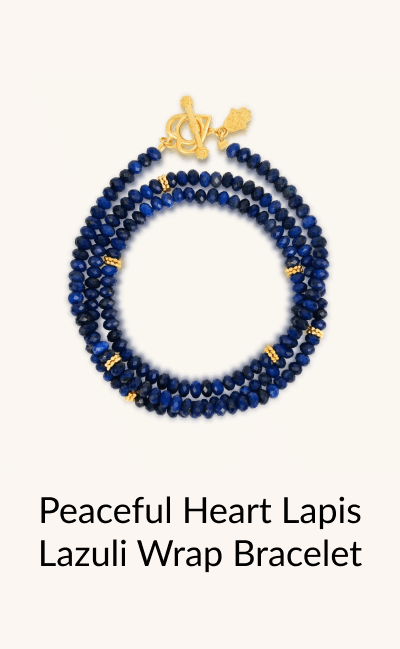Peaceful Heart Lapis Lazuli Wrap Bracelet