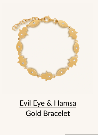 Evil Eye & Hamsa Gold Bracelet