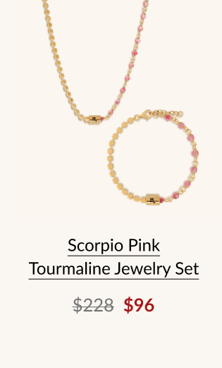 Scorpio Pink Tourmaline Jewelry Set