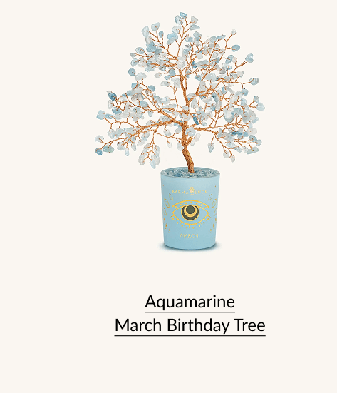 Aquamarine March Birthday Tree