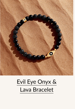 Evil Eye Onyx & Lava Bracelet